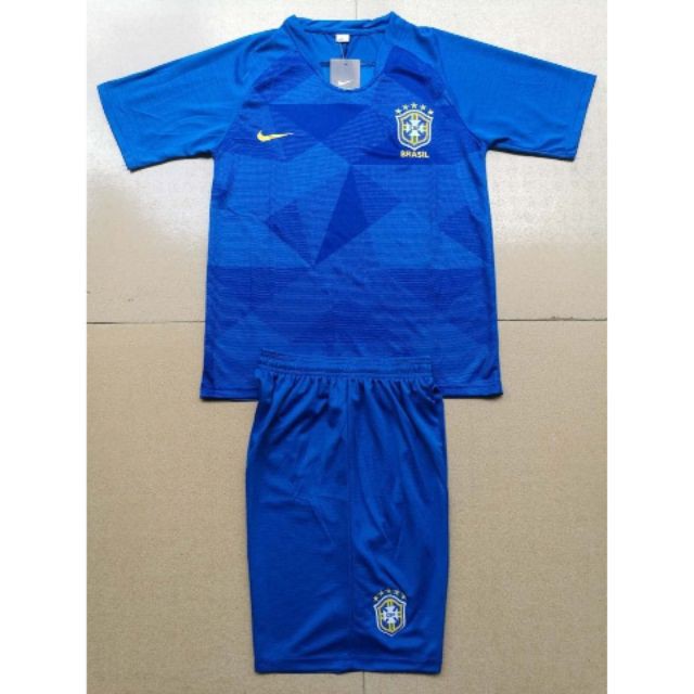 Bộ quần áo bóng đá tuyển Brazil xanh - TGS22