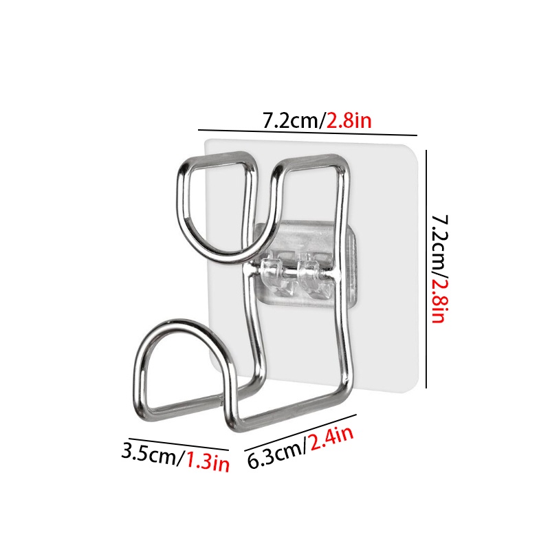 1 Móc Treo Đồ Dán Tường Bằng Thép Không Gỉ Thiết Kế Hình Học Sáng Tạo Chống Nước