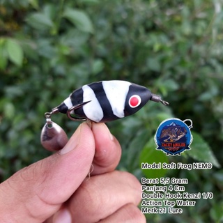 Mồi Câu Cá Giả Hình Ếch Mềm nemo 21