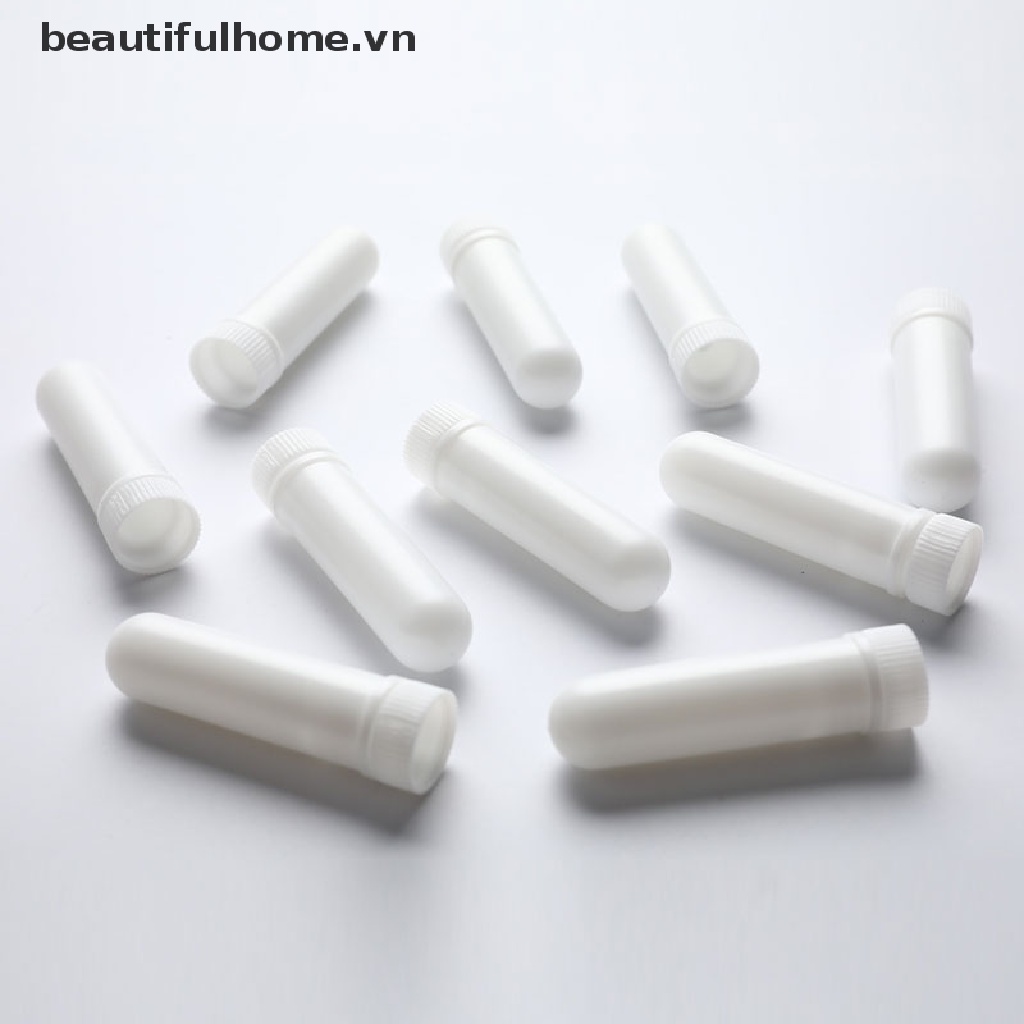 Bộ 10 Ống Rỗng Đựng Tinh Dầu Thơm Màu Trắng