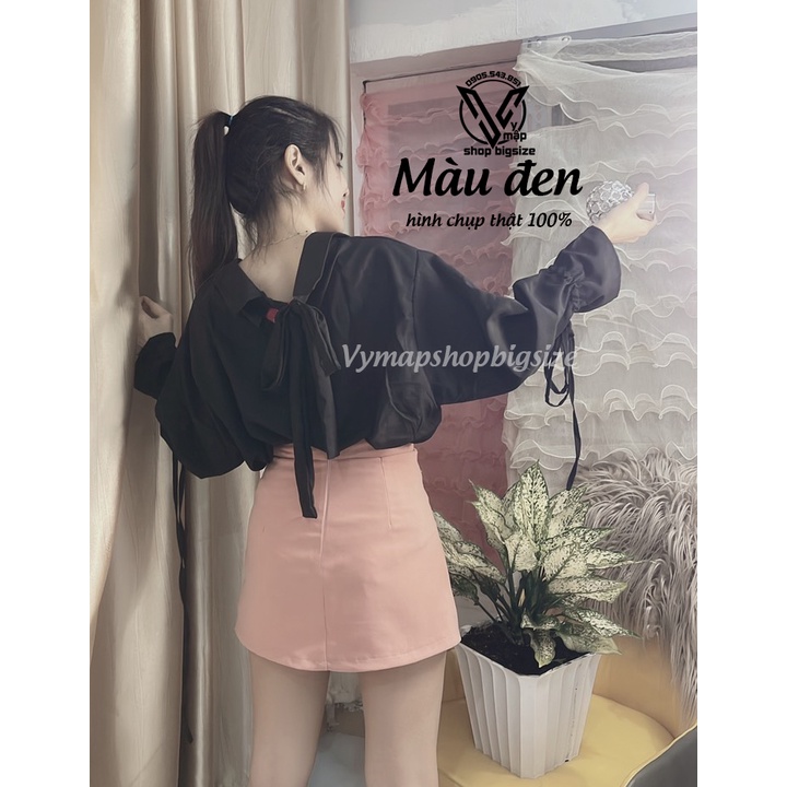 Áo cột nơ sau BIGSIZE nhiều màu siêu hack dáng