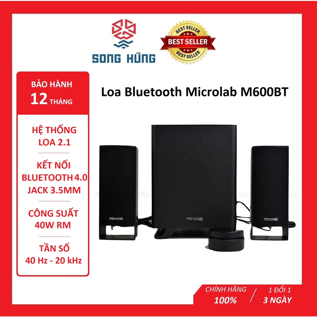 [Mã ELHACE giảm 4% đơn 300K] Loa Bluetooth Microlab M600BT