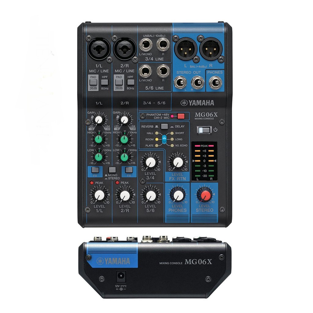 Bàn Trộn Yamaha MG06X - Mixer Mini 6 Input Compact Stereo Mixing Console MG06 Phòng Thu Studio Mix MG6 - Chính Hãng