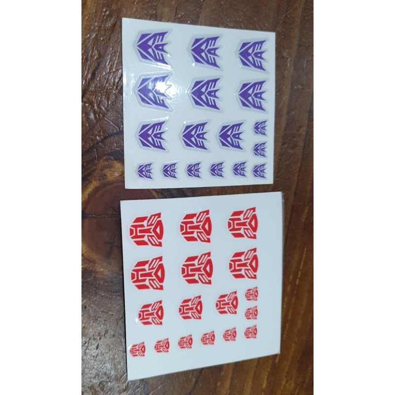 Decal dán mô hình transformer Autobot - Decepticon