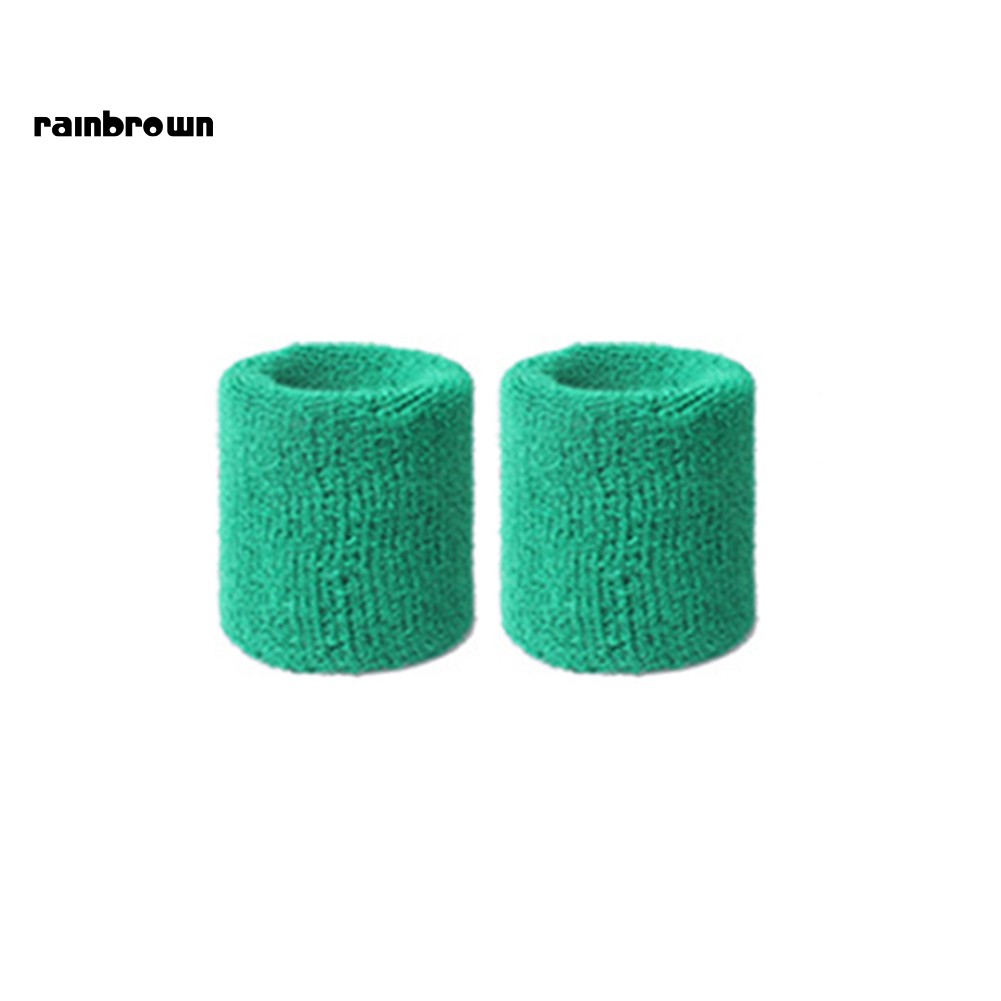 Set 2 băng cổ tay thấm hút mồ hôi chơi thể thao