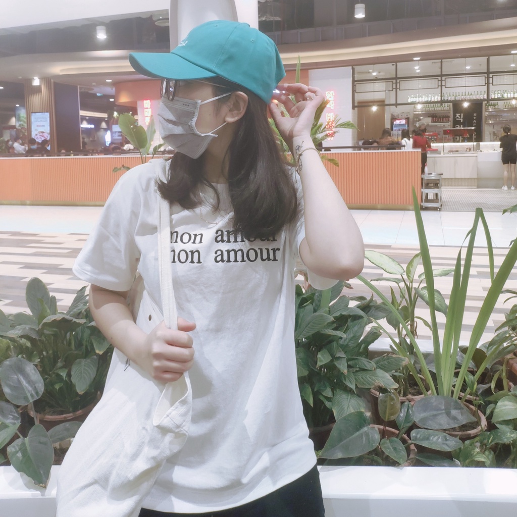 Áo phông unisex tay lửng chữ Mon Amour đẹp hàng chuẩn Quảng Châu 3158 cao cấp thời trang nam nữ giá rẻ