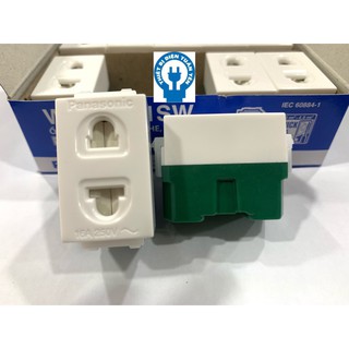 Ổ cắm đơn Panasonic Wide WEV1081SW có màn che màu Trắng- Hàng Chính Hãng