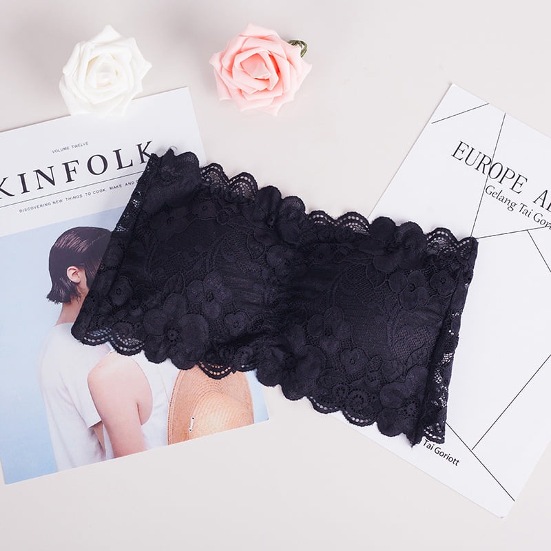 Áo Lót Nữ, Áo Bra Ren Không Dây Không Gọng Họa Tiết Quyến Rũ - BRA REN QUÂY