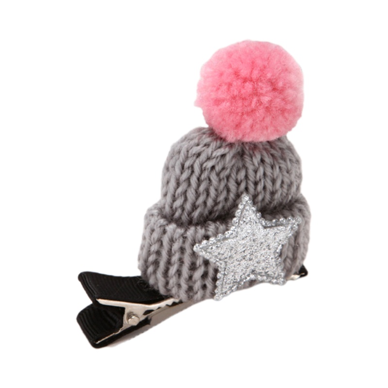 Kẹp Tóc Hình Nón Giáng Sinh Dễ Thương 5x5cm