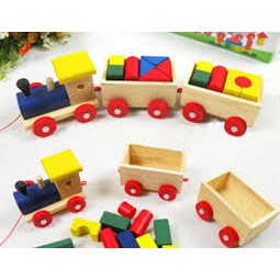 Bộ đồ chơi xe lửa bằng gỗ