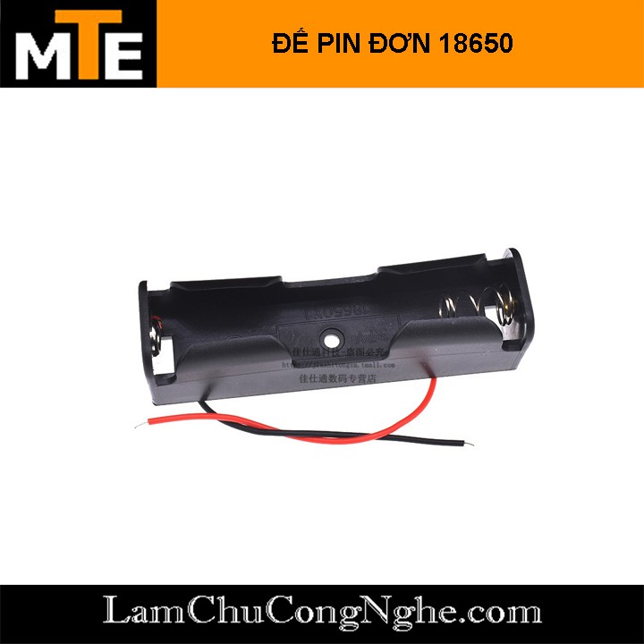 Hộp đế pin 18650 1 ngăn 3,7V