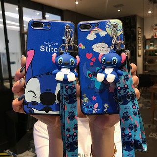 Casing OPPO A12E A12 A1K A5 A9 2020 A3s A5s A7 A37 A71 A83 F1s F3 F5 F7 A83 F1 F3 Plus F9 F11 Pro Doll Bracket Crossbody Rope Stitch Case Cover