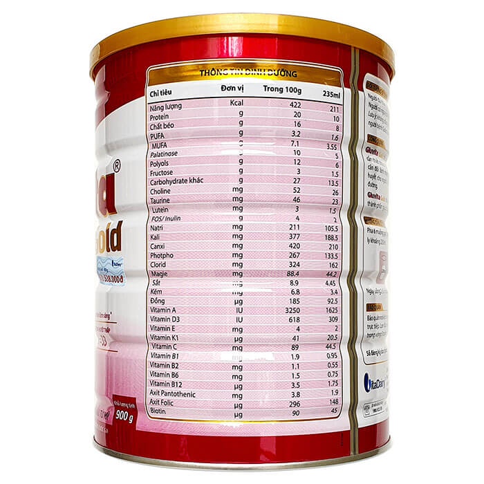 Sữa Bột Gluvita Gold 900g [Date 2024]