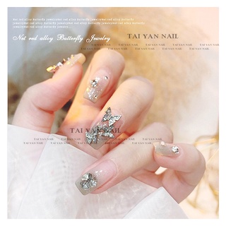 Set 10 charm bướm trang trí móng đủ màu