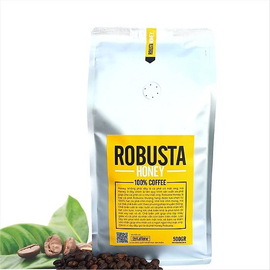 Cà phê rang nguyên chất Robusta Honey thượng hạng 1KG - The Kaffeine Coffee