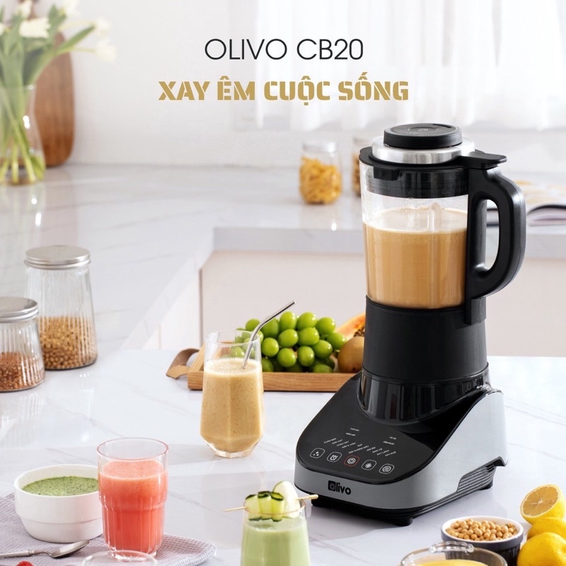 Máy Làm Sữa Hạt Đa Năng OLIVO CB20 -1,75lit, 2000W Tặng Kèm Cối Xay Khô- Bảo Hành Chính Hãng