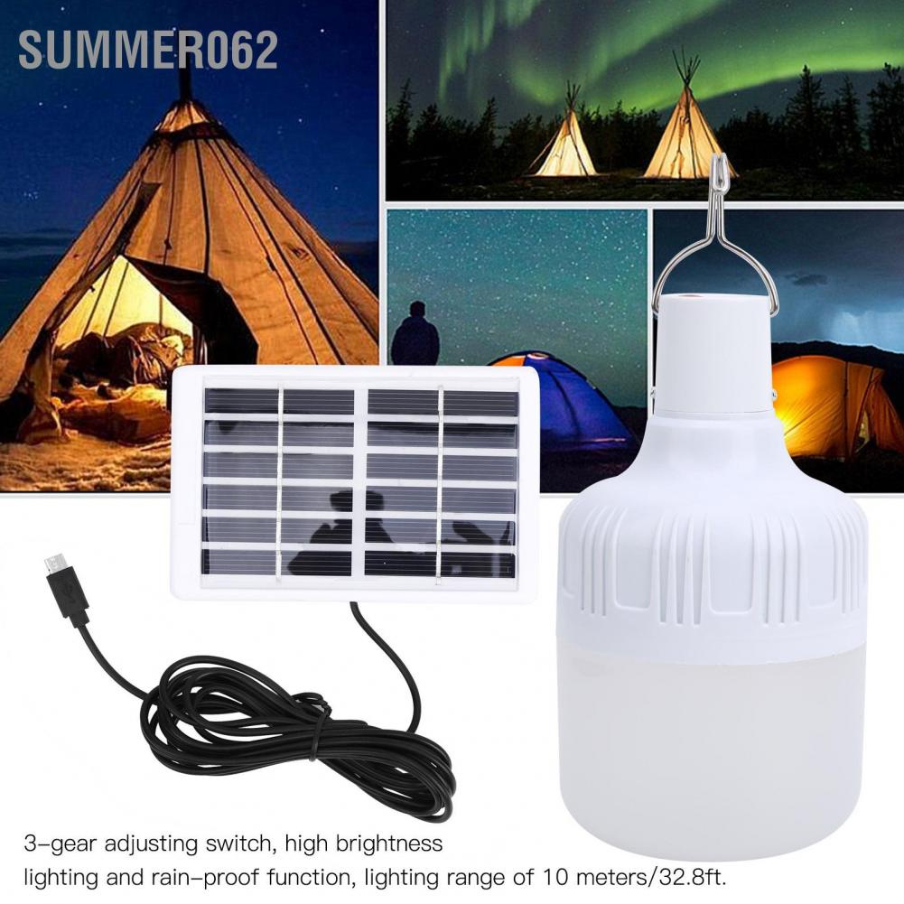 Summer062 Hệ thống năng lượng mặt trời LED ngoài trời 50W Đèn sạc di động Cắm trại khẩn cấp