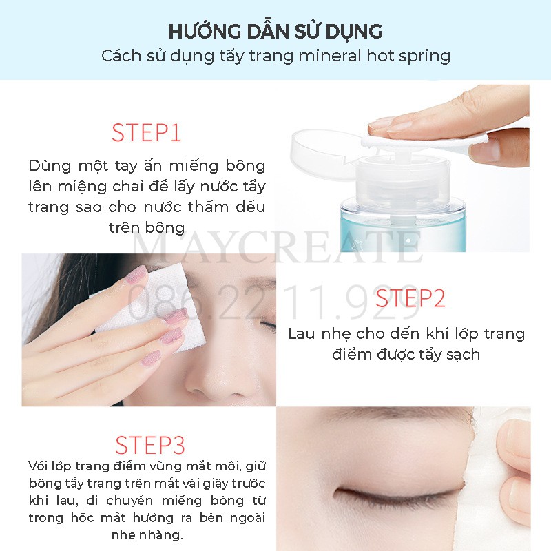 Tẩy Trang Nắp Trắng Maycreate 300ml Hàng Nội Địa Trung. | BigBuy360 - bigbuy360.vn