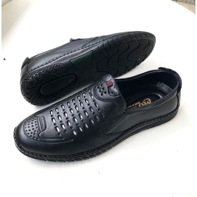 Giày lười nam da bò cao cấp, phom đẹp, có lổ thoáng nhiệt,  size từ 37-42..bảo hành 1 năm