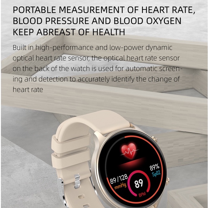 Aolon DS30 Smart Watch with Bluetooth Call Message Reminder Function Suitable for Men's and Women's Waterproof Heart Rate Monitor