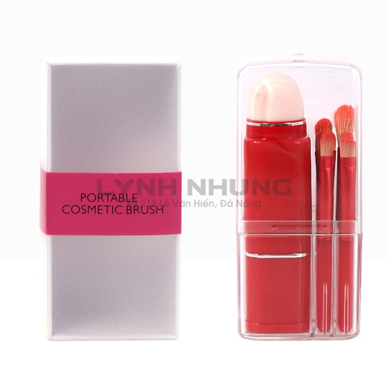 Bọ cọ trang điểm 8 món có thể thu gọn mini tiện lợi mang theo mình