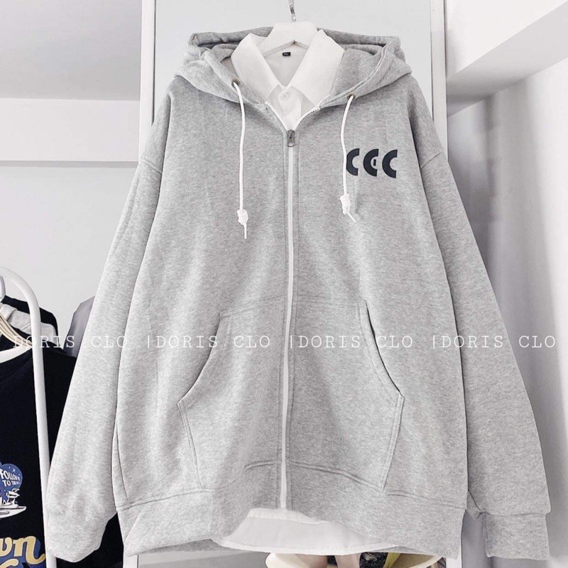 Áo khoác nỉ xám Ccc H2Q977