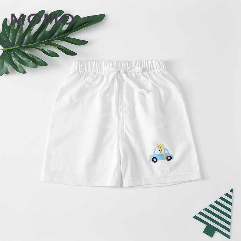 Quần Short Vải Cotton Màu Trơn Thời Trang Mùa Hè Cho Bé 1-7 Tuổi