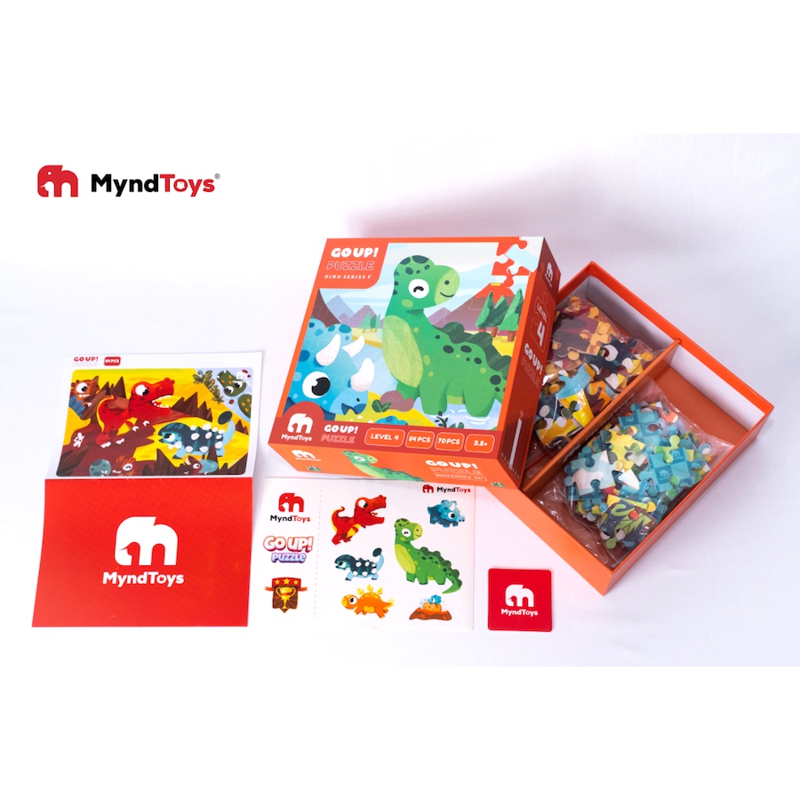 Xếp Hình Khủng Long Puzzle MyndToys Dino Series F Cấp Độ 4 Cho Bé từ 3,5 Tuổi