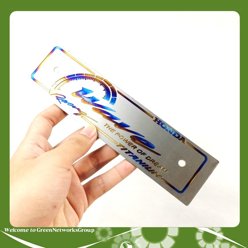 Bảng tên Titan xe WAVE không bay màu trang trí xe máy Greennetworks