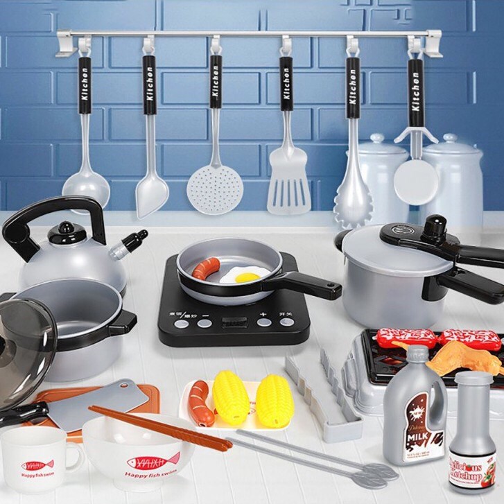 [FREESHIP] Bộ đồ chơi 36 món cho bé gái và bé trai Đồ chơi nấu ăn Kitchen Set