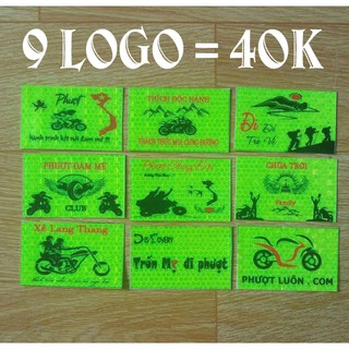 9 logo phượt , logo phản quang tem xe