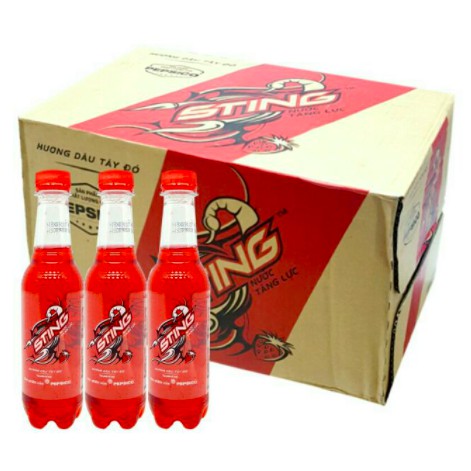 THÙNG 24 CHAI STING ĐỎ DÂU (330ML/CHAI)