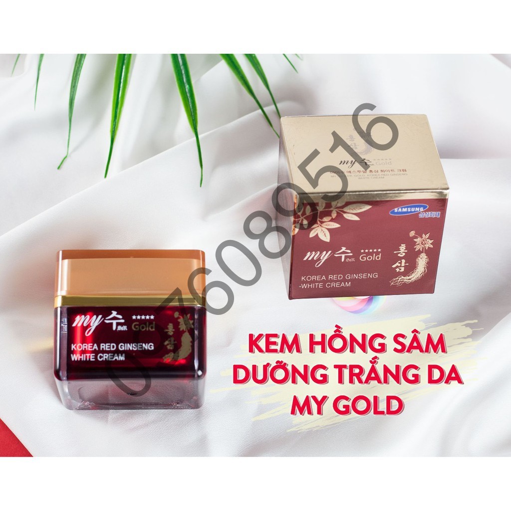 Kem Hồng Sâm Dưỡng Trắng Da Tổng Hợp My Gold Hàn Quốc, Hộp 50gr