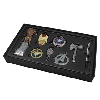 [Hàng có sẵn-Xả hàng tăng doanh số] Combo bộ móc chìa khóa Avengers 9 món