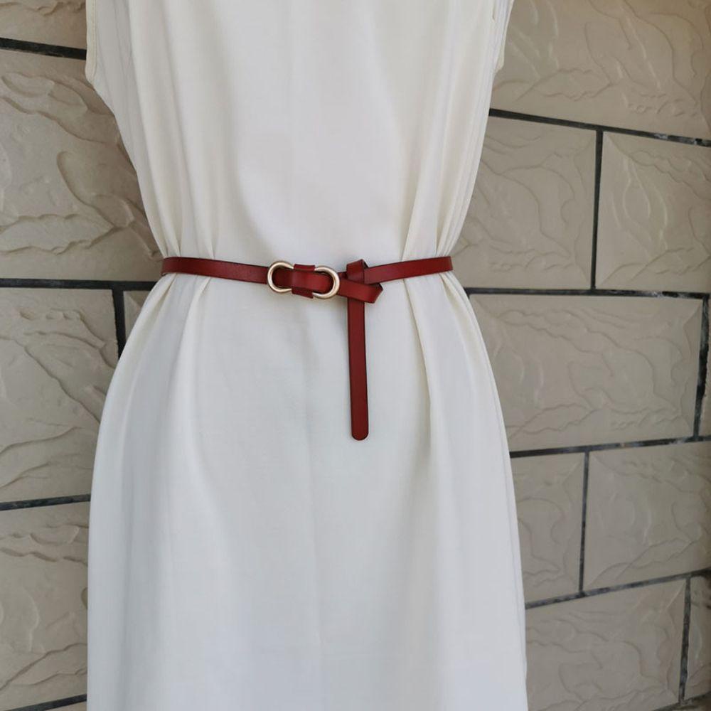 JARRED Thắt Lưng Bản Nhỏ Khóa Kim Loại Thắt Nơ Điều Chỉnh Được Kiểu Dáng