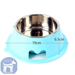Bát nhựa lõi inox cho chó mèo_Phụ kiện chó mèo Chew Petshop