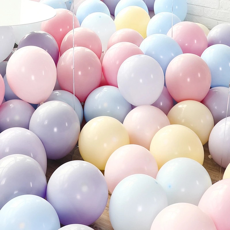 Túi 100 Bong Bóng Cao Su Hình Bánh Macaroon Nhiều Màu Sắc Trang Trí Sự Kiện