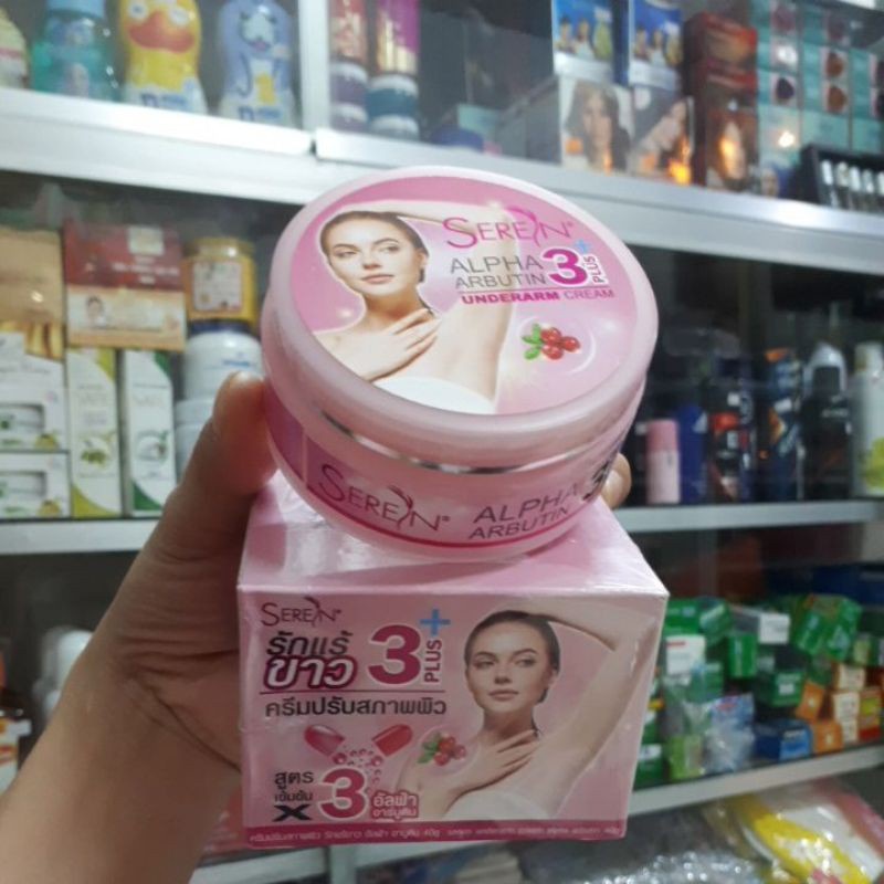 Kem Thâm Nách Seren Alpha Arbutin 3 Plus 40g Thái Lan Giảm Thâm Sạm, Trắng Sáng, Mịn Màng, Se Khít Lỗ Chân Lông