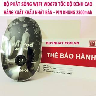 Bộ phát wifi từ sim 3g 4g zte wd670 4g lte