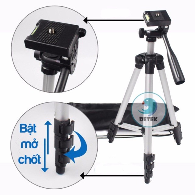 Giá Đỡ Điện Thoại Tripod 3100 Quay Video Và Livetream - Khung Nhôm | BigBuy360 - bigbuy360.vn