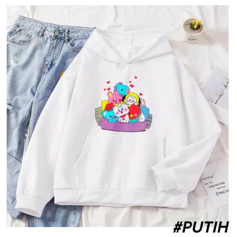 Áo Hoodie Họa Tiết Bt21 Xinh Xắn Dành Cho Nữ