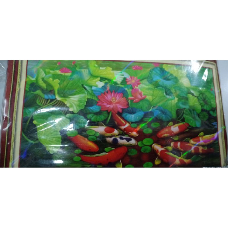 Tranh thêu kín Cửu ngư quần hội H2164