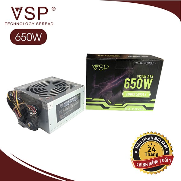 Nguồn máy tính VSP 650W Bảo Hành 2 Năm