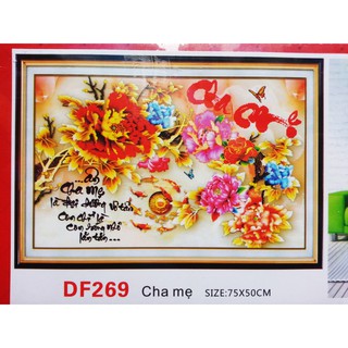 Tranh đính đá cha mẹ df269