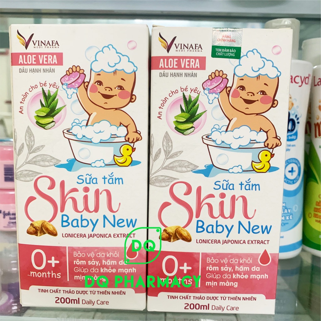 Sữa tắm cho bé, sữa tắm hăm, rôm sảy Skin Baby New chính hãng