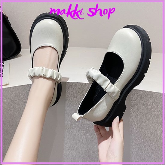 Boot nữ cổ thấp Loli quai chun, giày boots nữ đế cao thời trang giá rẻ MAKKI SHOP TD416