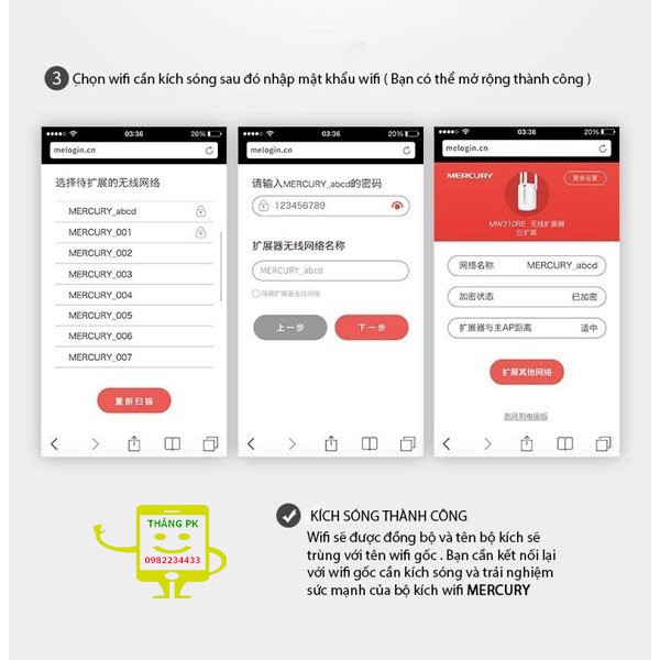Phát Wifi Mercury 3 Râu