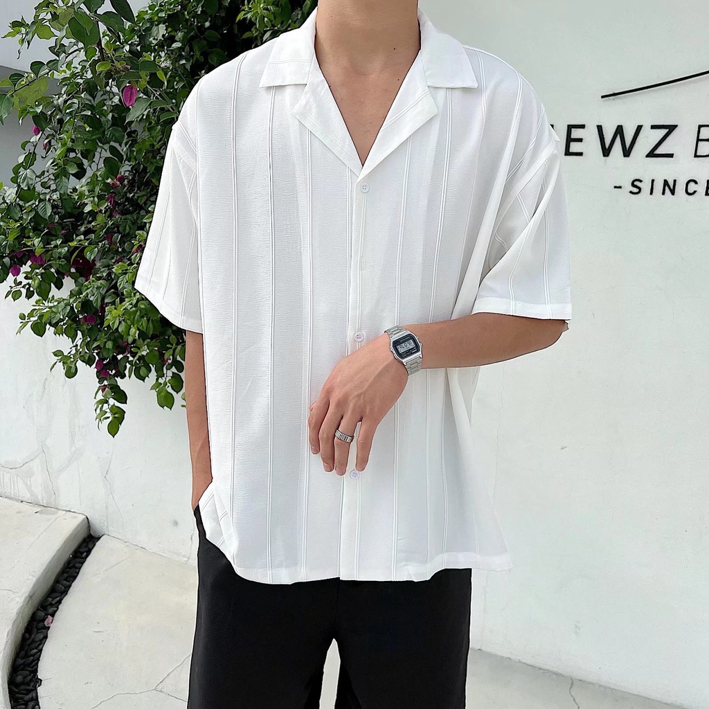 Áo Thun Dệt Kim Tay Ngắn Màu Trơn Đơn Giản Thời Trang Hàn Quốc Cho Nam