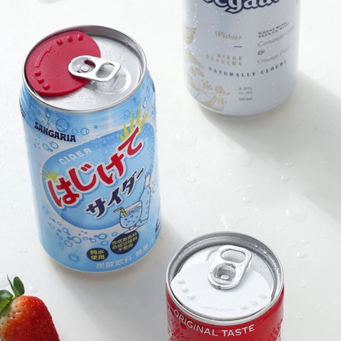 Set 6 Nắp Đậy Lon Nước Chống Rò Rỉ Tái Sử Dụng Ốp