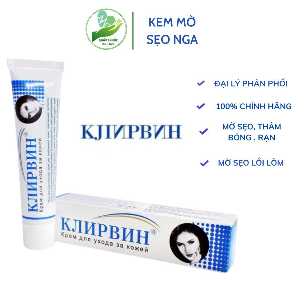 KEM SẸO KLIRVIN – NGA - Xóa Sẹo Mờ Thâm Nám Cấp Tốc- 25Gr